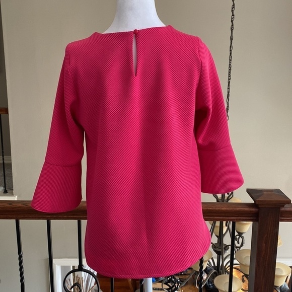 Jade Melody Tam Fuchsia Pink Bell Sleeves Top Blouse Size S - Picture 4 of 6
